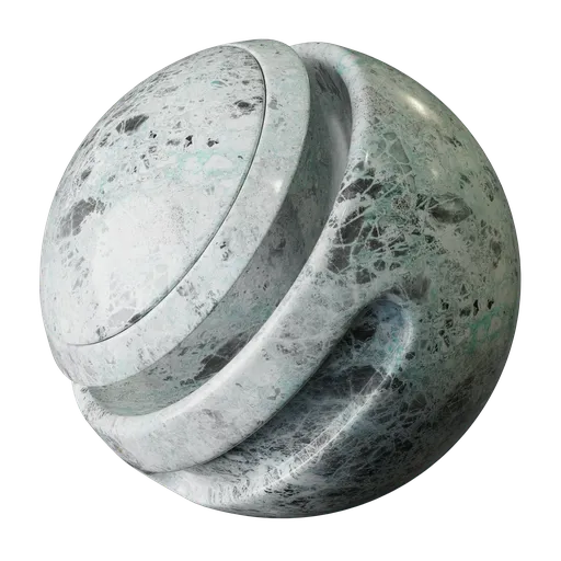 Simple grey green marble