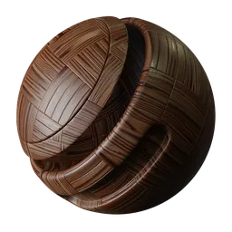4K PBR dark wood parquet texture for 3D modeling and rendering, suitable for Blender and other software.