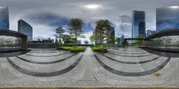 The square after the rain during the day