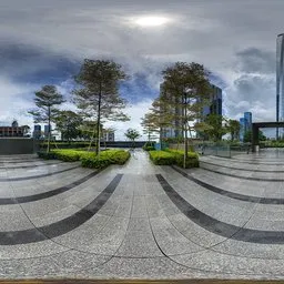 The square after the rain during the day