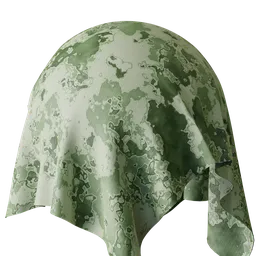 High-quality forest camouflage PBR texture for 3D materials, ideal for realistic fabric rendering in Blender.