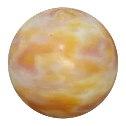 High-resolution PBR textured surface with a blend of gold, amber, and milky swirls for 3D Blender rendering.