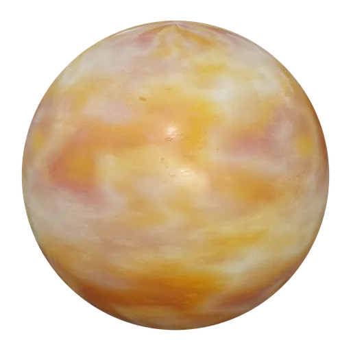 High-resolution PBR textured surface with a blend of gold, amber, and milky swirls for 3D Blender rendering.