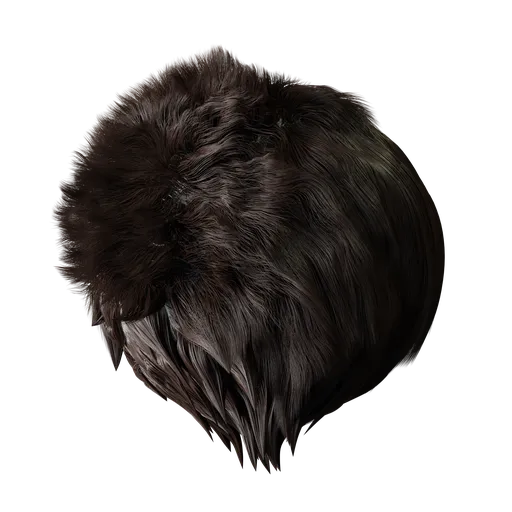 Procedural oily brown hair