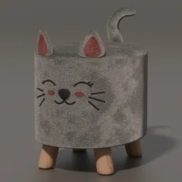 Children's ottoman cat