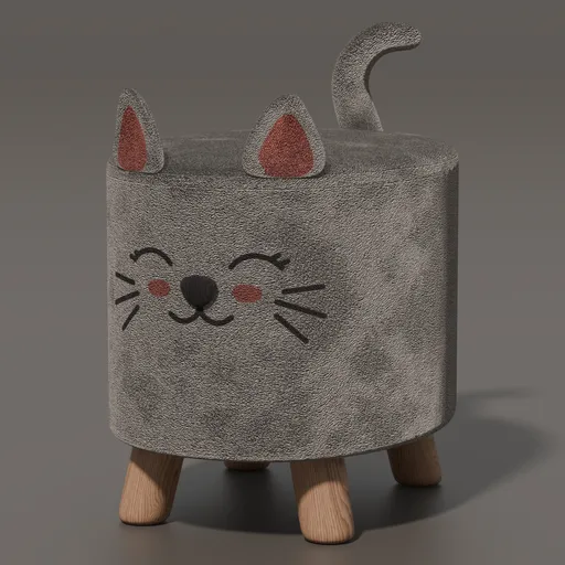 Children's ottoman cat