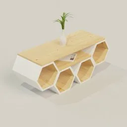 Modern Hexagon Honeycomb Coffee Table