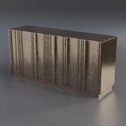 "Silver Clad Case: A Modern Work of Art for Expensive Homes and Art Locations - 3D Model for Blender 3D"