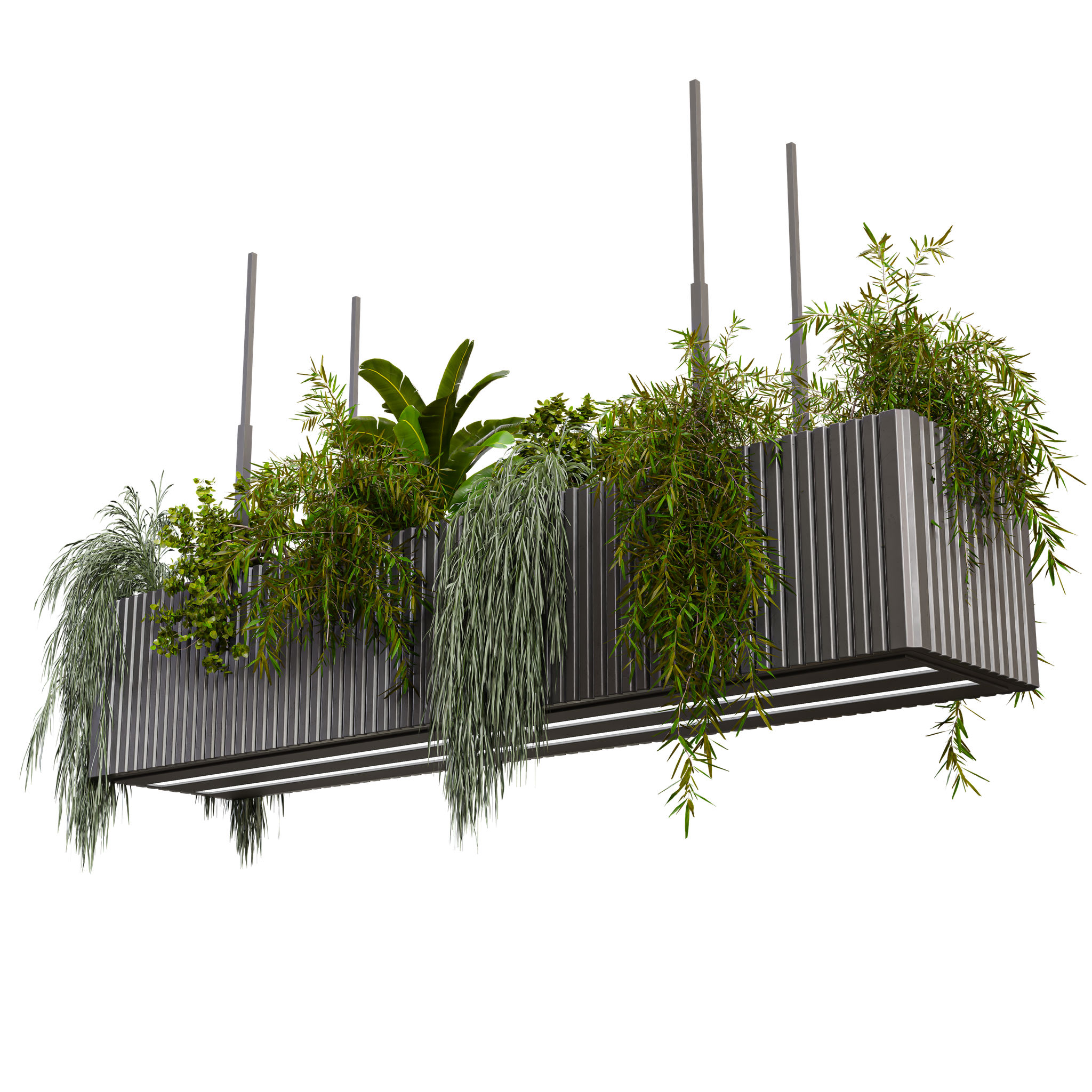 Pendant light with plants E | Lights models | BlenderKit