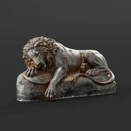 statue of Iron lucerne lion