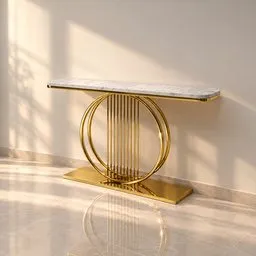 Aureum Orbit Marble Console