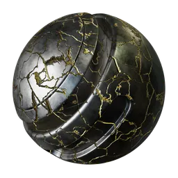 Cracked Rock With Gold
