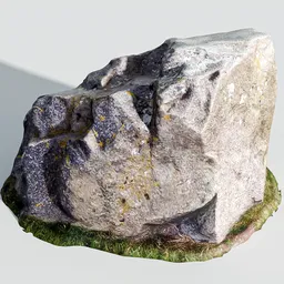 Detailed 3D model of ancient Cambrian rock using photogrammetry, compatible with Blender for landscape design.