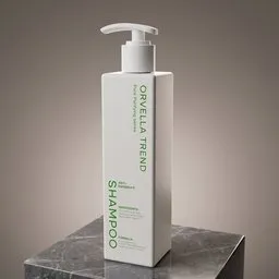 Modern Square Shampoo Pump Bottle Mockup