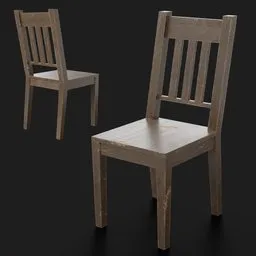 Old Rustic Wooden Chair