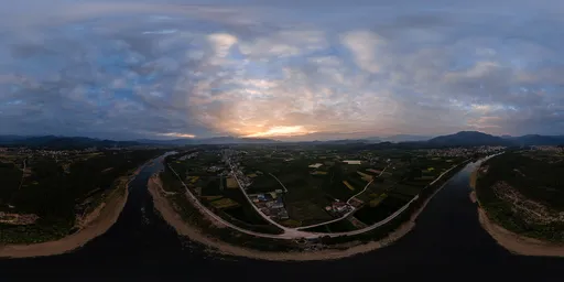 Cloudy during the day, sunset