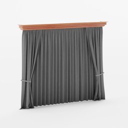 Black Pine Wooden Curtain