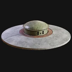 1932 75mm Retractable Fort Turret Green