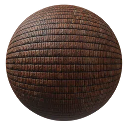 High-definition PBR roofing texture for 3D modeling in Blender, compatible with various rendering engines.