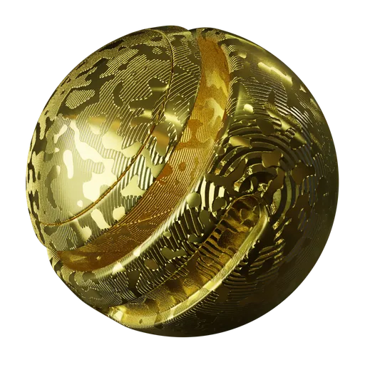 Procedural Musgrave texture on a metallic finish for PBR shading in Blender 3D, versatile single-node configuration.
