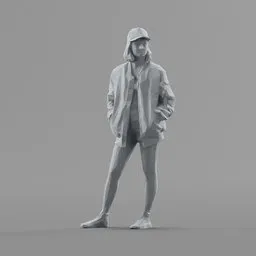 Lowpoly Female Standing