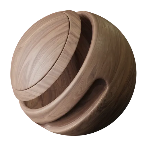 Photorealistic scanned walnut wood PBR material for 3D rendering in Blender and other 3D applications.