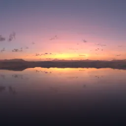 Desert Lake Sunset Twilight Sky