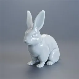 Detailed Blender 3D low poly rabbit with multiresolution sculpting, suitable for digital art and animation.