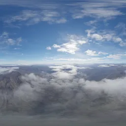 Aerial Cloud Mountain Landscape