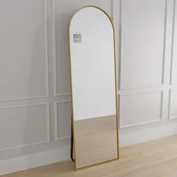 High-quality 3D Blender model of a modern arched floor-length mirror for interior design visualization.