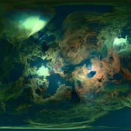 Emerald Nebula in Space, 8k