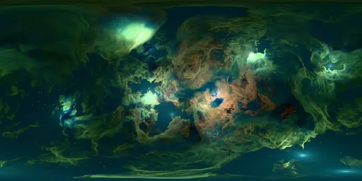 Emerald Nebula in Space, 8k