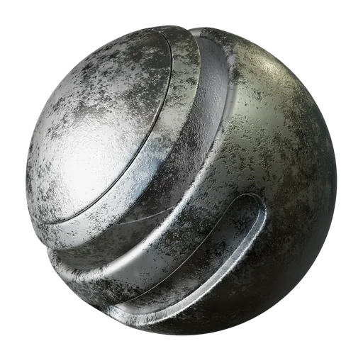 Rough silver metal