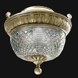 Diamond-Cut Electrolier Ceiling Light
