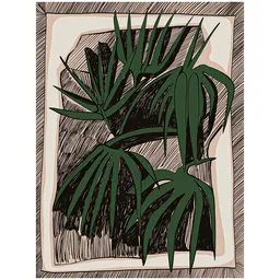 Tropical Fan Leaves Carpet