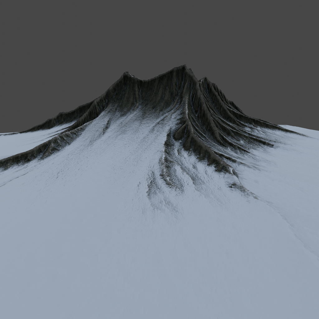 Snow Mountain Landscape Type2 3 | FREE Terrains Models | BlenderKit