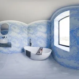 Blue Marble Bathroom