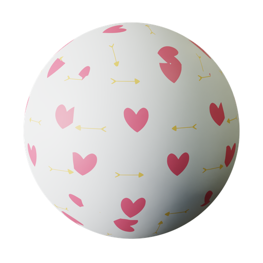 BlenderKit Download the FREE Christmas Wrapping Paper Heart material