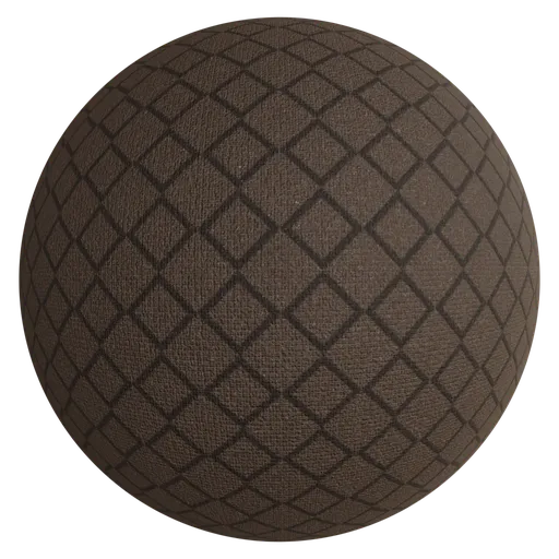 High-resolution 4K PBR carpet texture with diamond pattern for Blender 3D and other applications.
