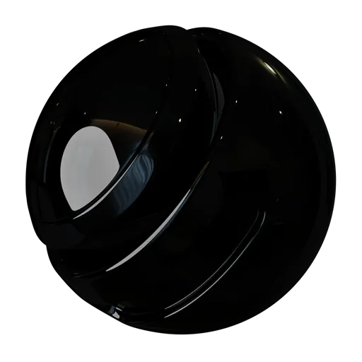 High-gloss Piano Finish PBR material for Blender, seamless texture with advanced procedural shader setup.