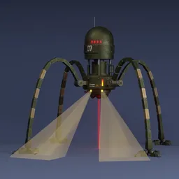 Military Surveillance Walker Robot