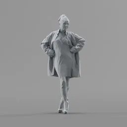 Lowpoly Female Standing