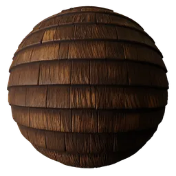 Shingle Roof Tiles Dark Brown