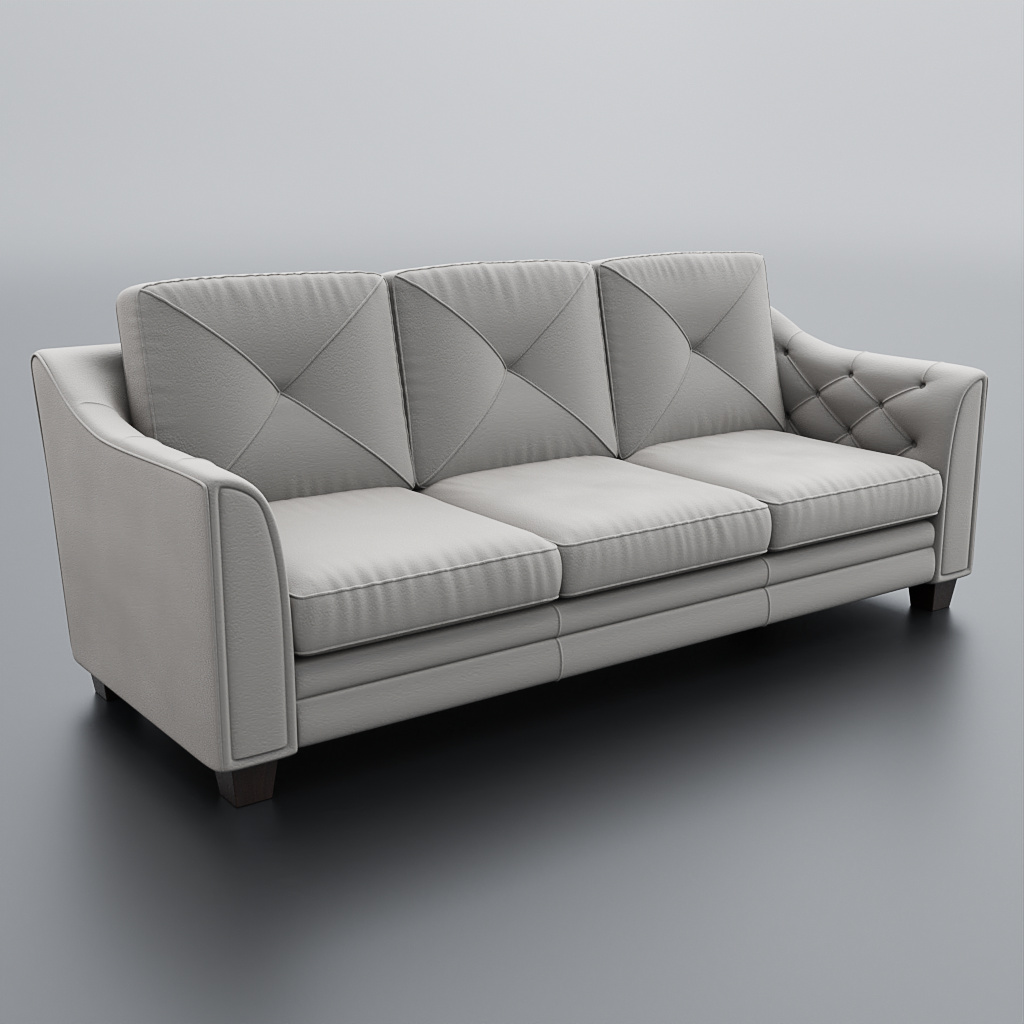Sofa Maklaine Soft Leather 3D Sofa models BlenderKit