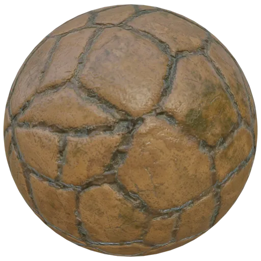 Seamless PBR texture of stylized cladding rocks for Blender 3D material library, optimized for ground surfaces at 2K resolution.