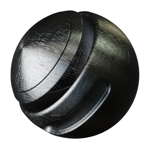Detailed PBR texture of heavy scratched metal, perfect for realistic 3D modeling and rendering in Blender.