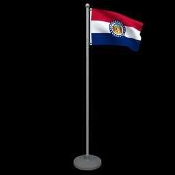 Animated Flag of Missouri State