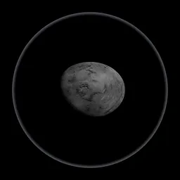 Detailed 3D representation of a dwarf planet for astronomy enthusiasts, compatible with Blender.