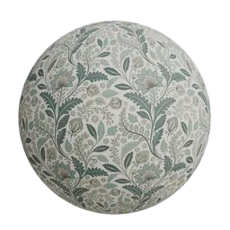 Botanical trailing floral  wallpaper