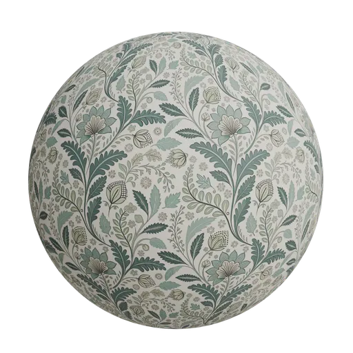 Botanical trailing floral  wallpaper